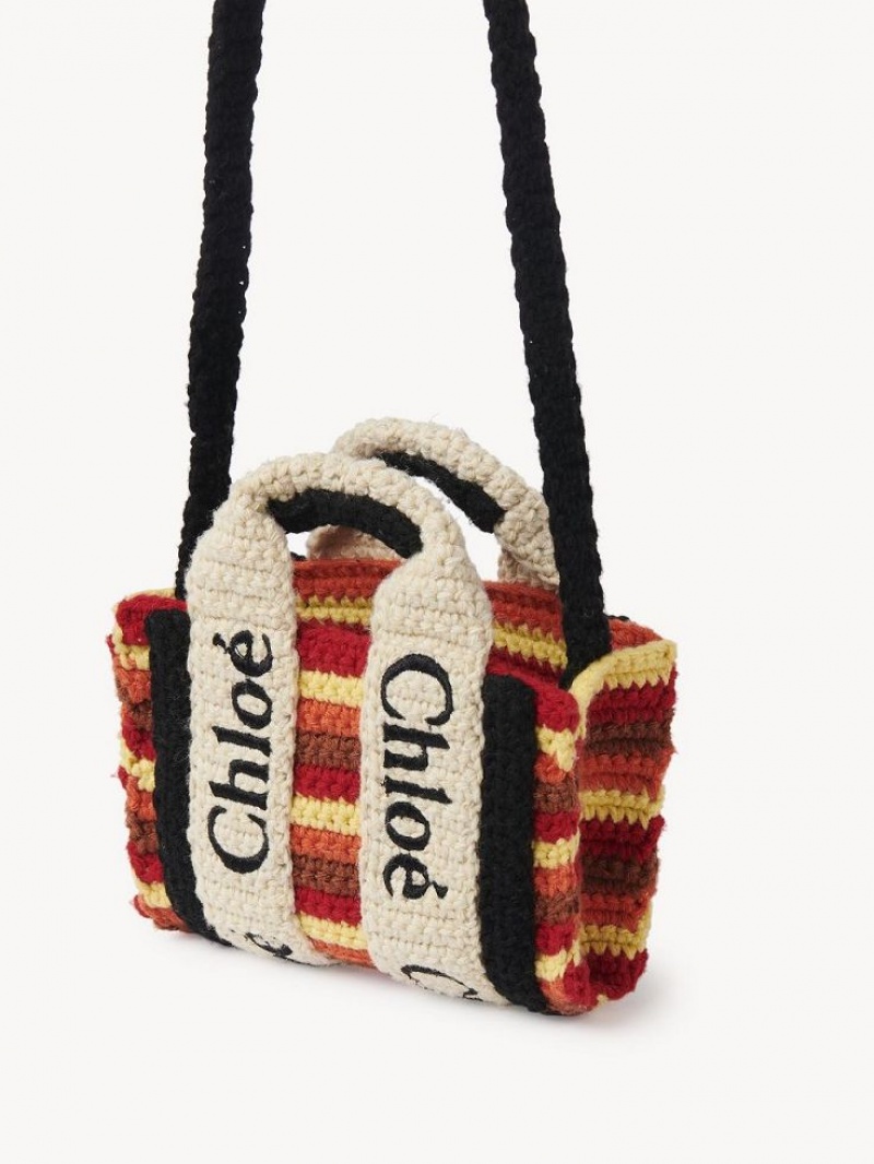 Chloe Woody Nano Crossbody Laukut Monivärinen Ruskea | CHE-SR13523