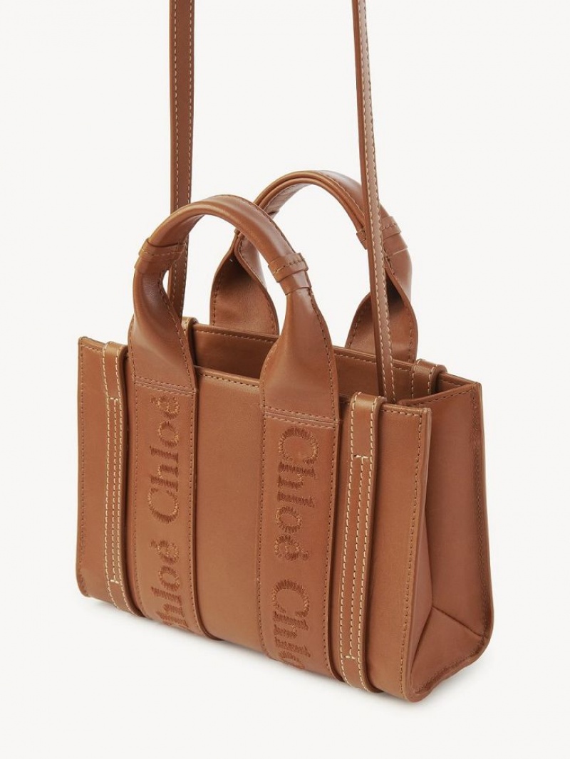 Chloe Woody Tote 1 Mini Laukut Ruskea | CHE-SR13726