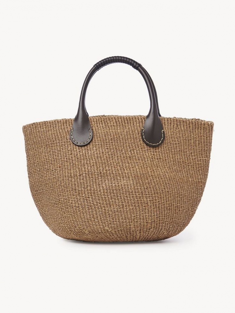 Chloe X Eres Palma Large Basket Kangaskassit Ruskea | CHE-SR13336