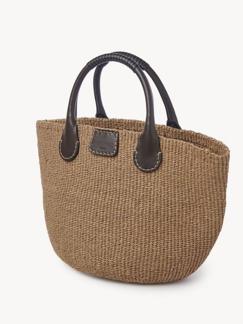 Chloe X Eres Palma Large Basket Kangaskassit Ruskea | CHE-SR13336